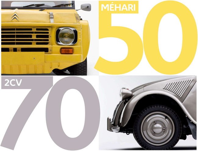 70 ANS DE LA 2CV - 50 ANS DE LA MEHARI